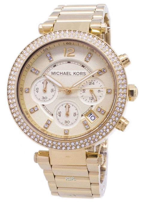 michael kors ladies parker glitz chronograph watch|Michael Kors parker chronograph.